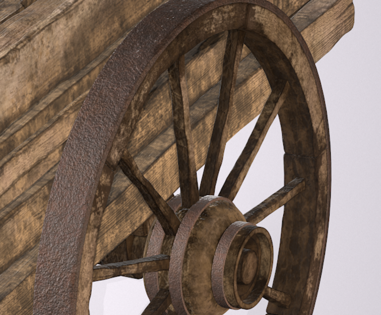 Bois effet modelisation 3D charrette
