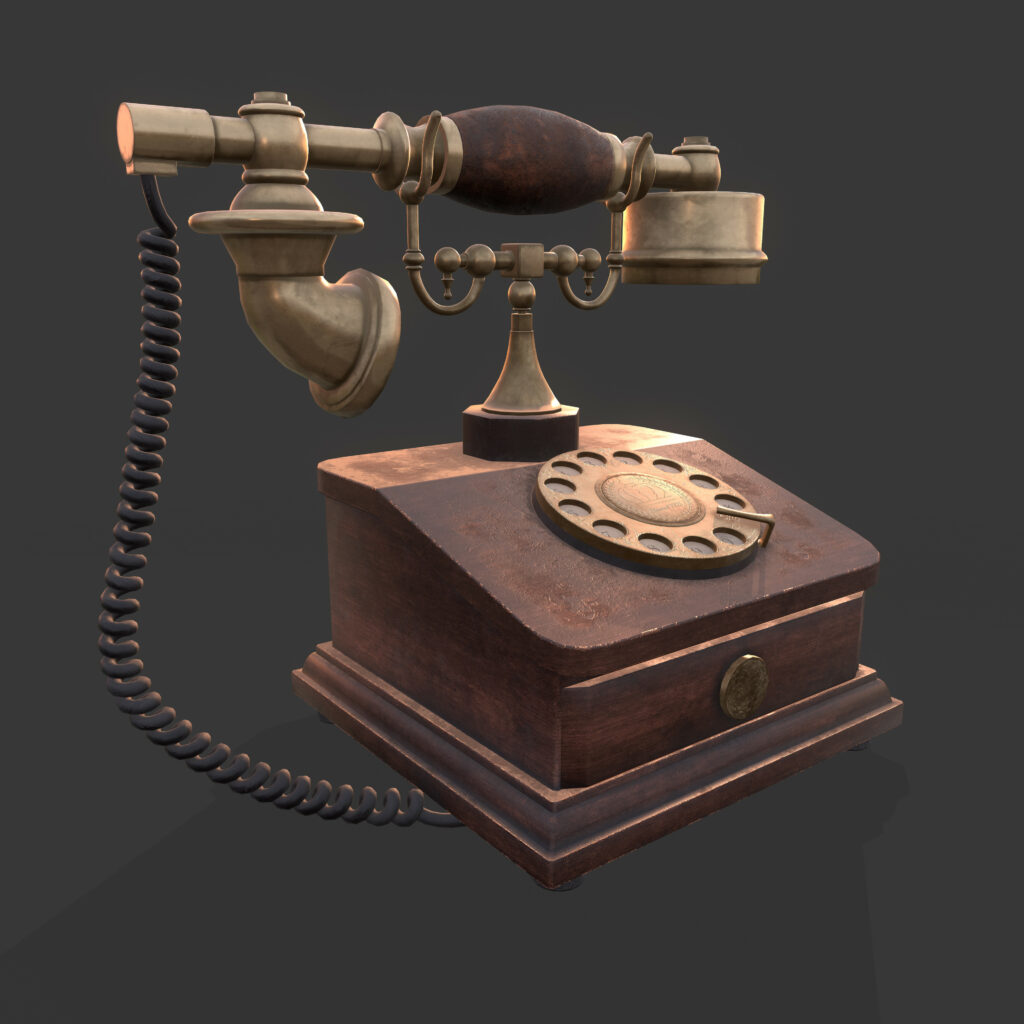 telephone vintage 3D