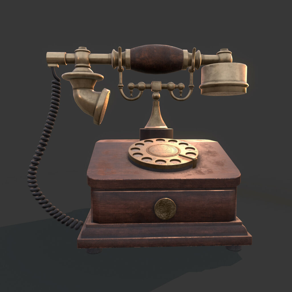 telephone vintage 3D