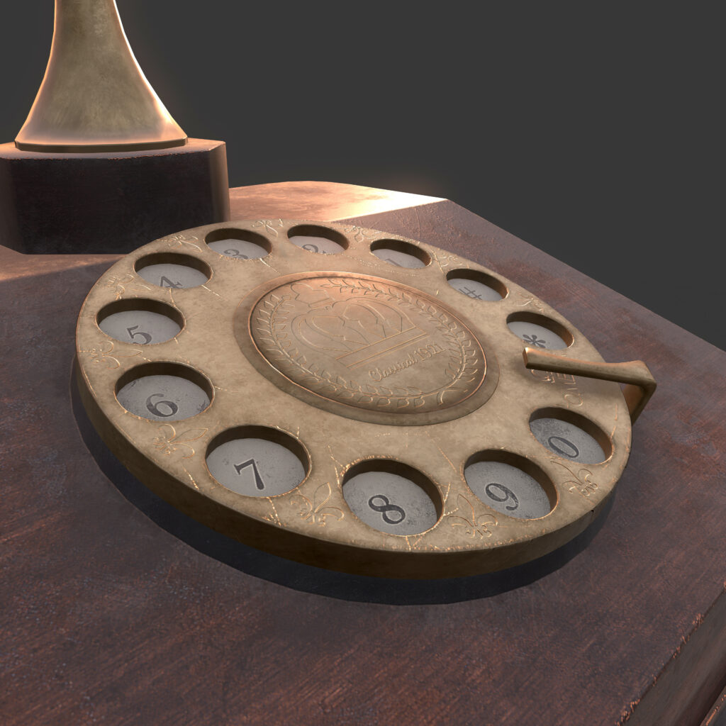 telephone vintage 3D